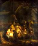 Studio of Rembrandt - The Adoration of the Shepherds